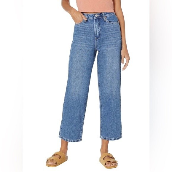 Blank NYC The Baxter Ocean Time Ribcage Straight Distressed Ankle Jean High Rise - Picture 1 of 16
